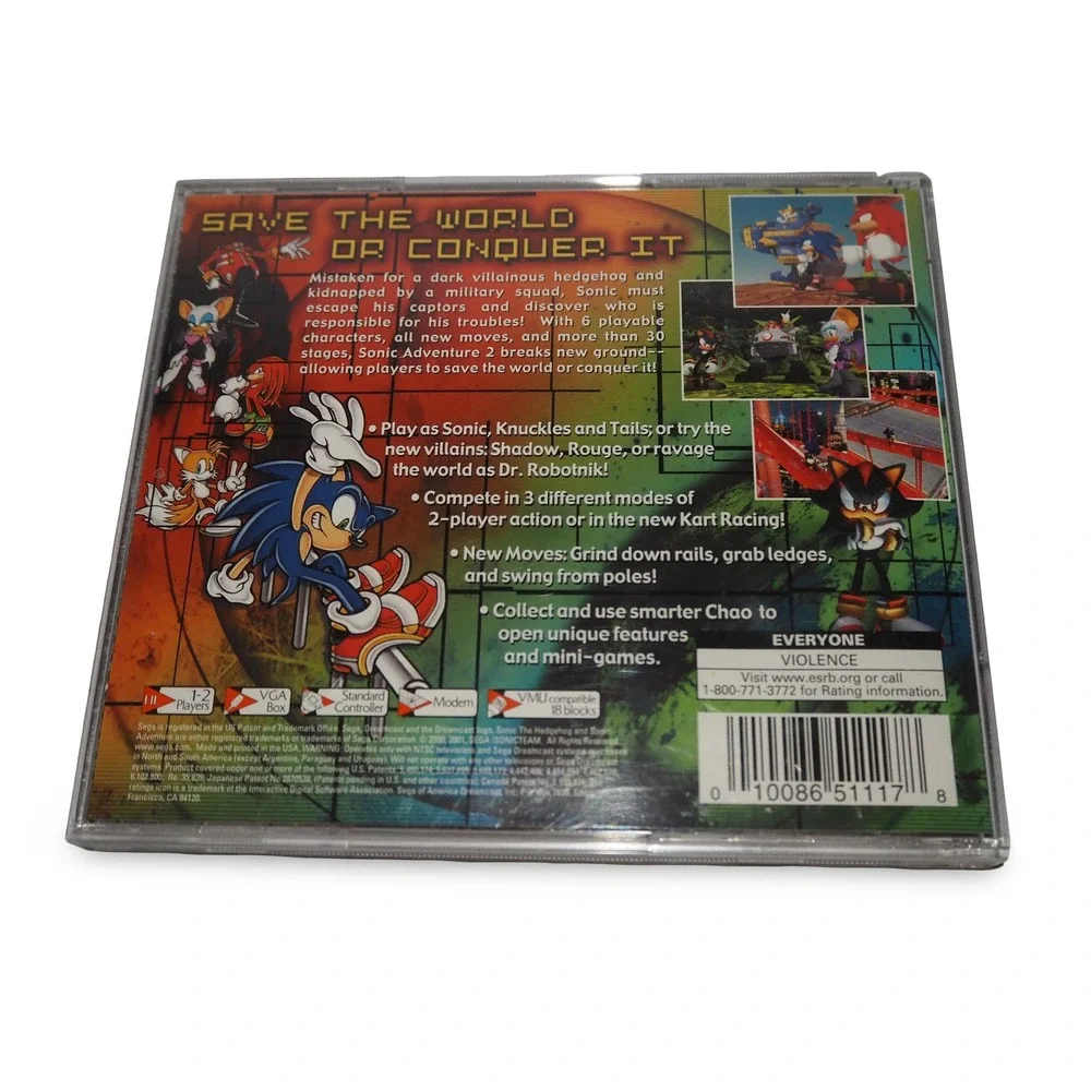 Sonic Adventure 2 Sega Dreamcast 2001 Tested Video Game Missing Manual